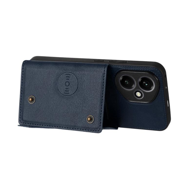 For Honor 400 Global 156.5mm Double Buckle Card Slots Magnetic Phone Case