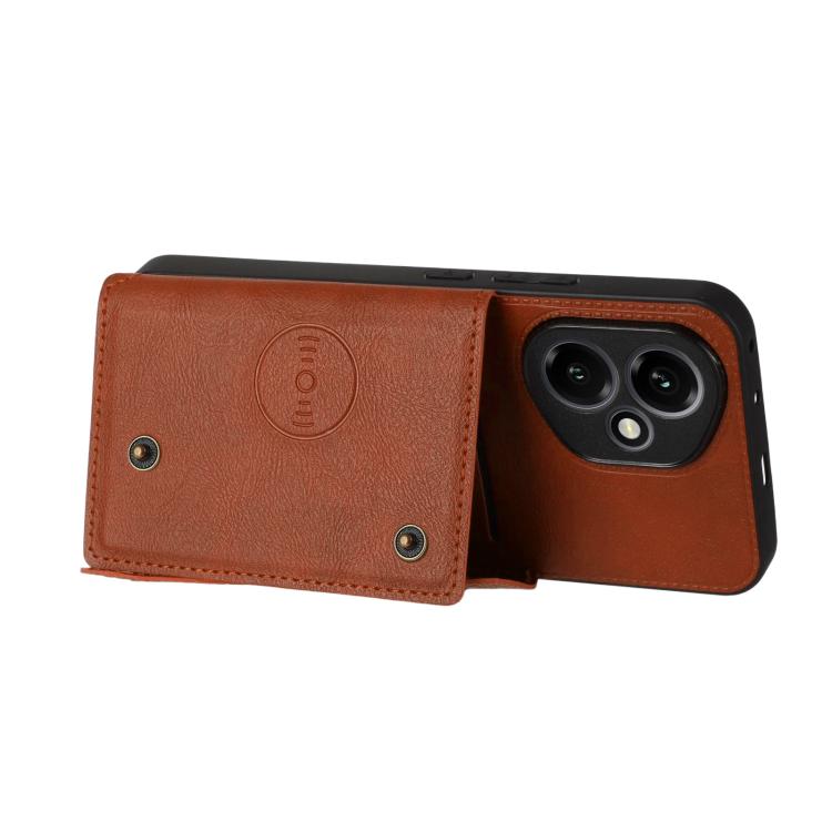 For Honor 400 Global 156.5mm Double Buckle Card Slots Magnetic Phone Case