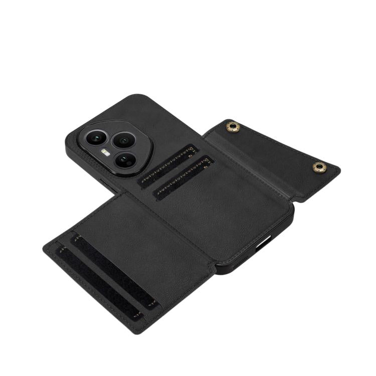 For Honor 400 Pro Global 160.8mm Double Buckle Card Slots Magnetic Phone Case