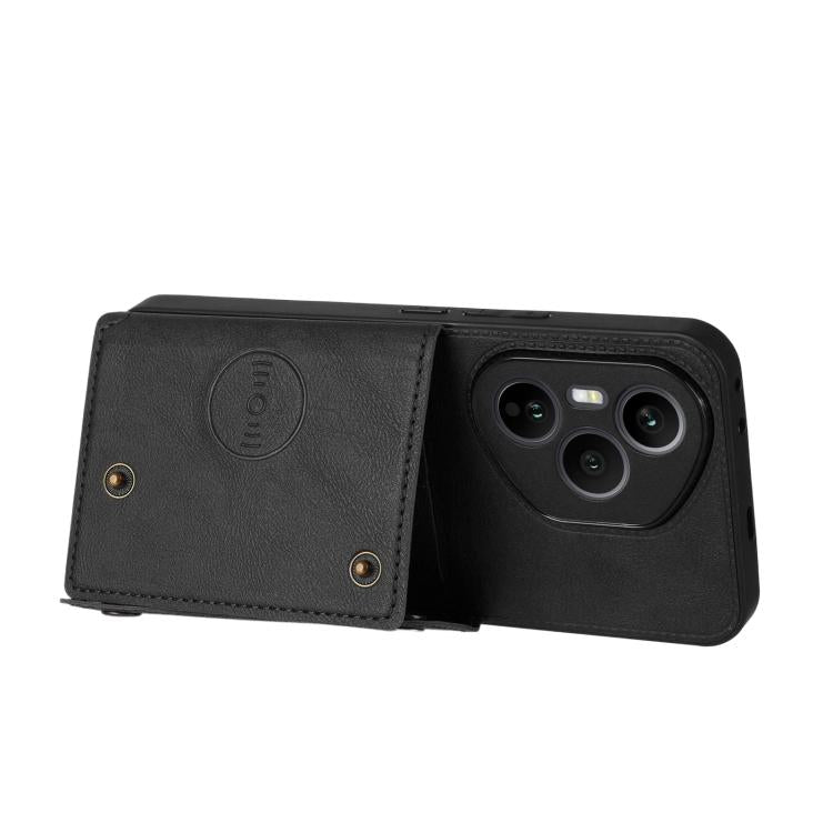 For Honor 400 Pro Global 160.8mm Double Buckle Card Slots Magnetic Phone Case