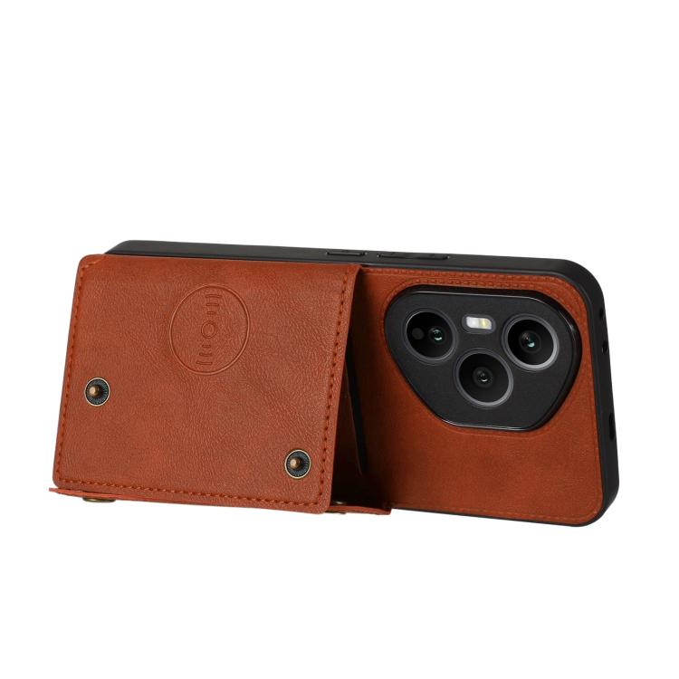 For Honor 400 Pro Global 160.8mm Double Buckle Card Slots Magnetic Phone Case