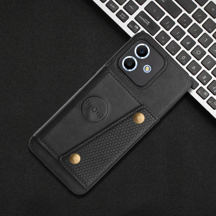 For Honor X6c 4G Double Buckle Card Slots Magnetic Phone Case