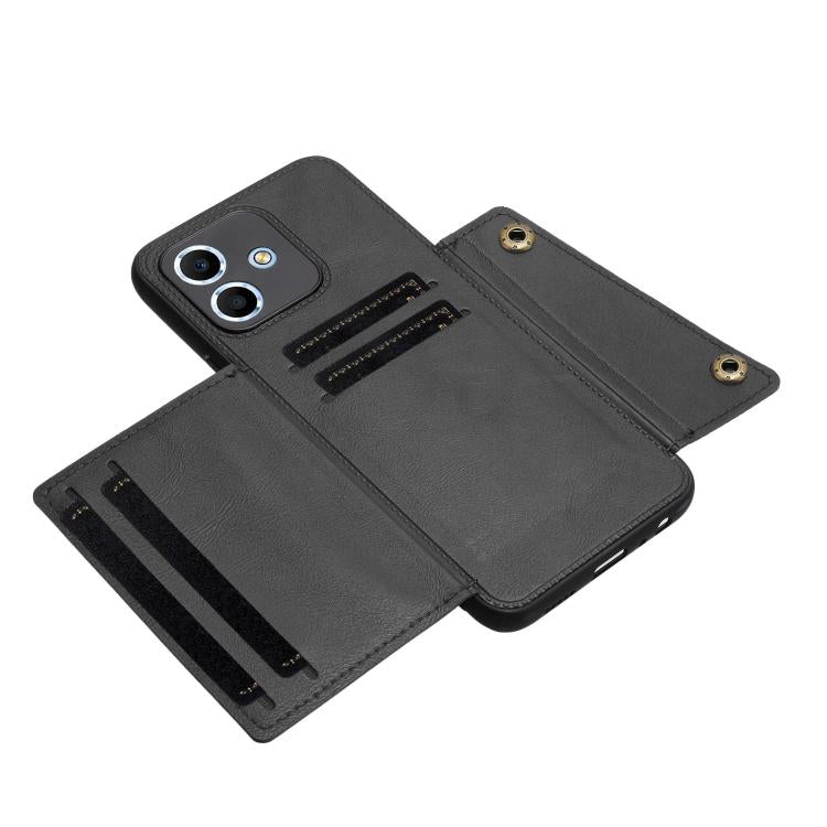 For Honor X6c 4G Double Buckle Card Slots Magnetic Phone Case
