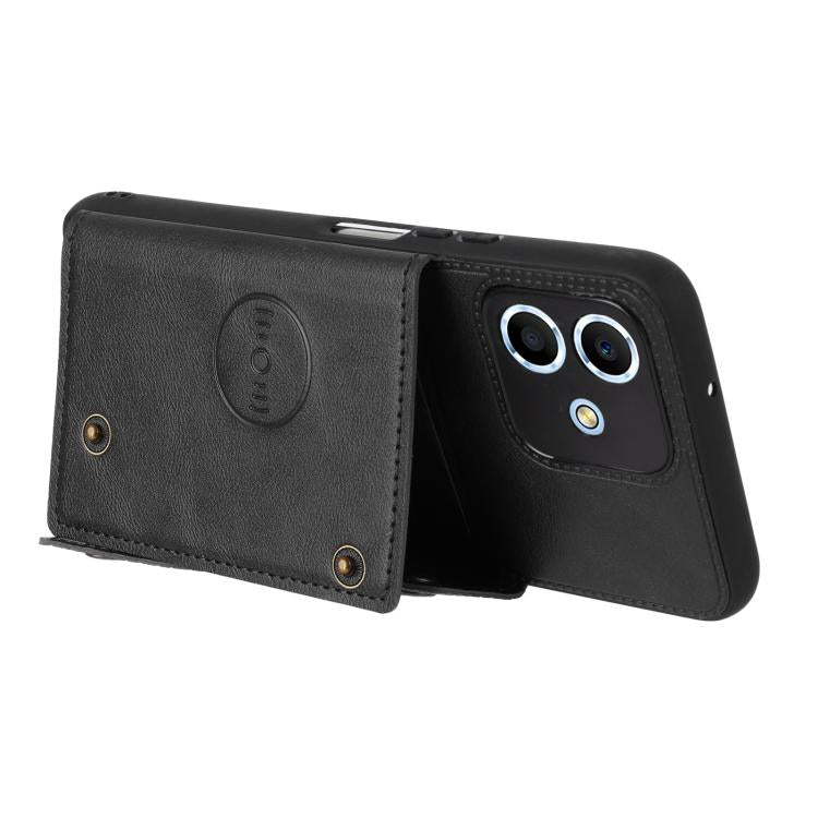 For Honor X6c 4G Double Buckle Card Slots Magnetic Phone Case