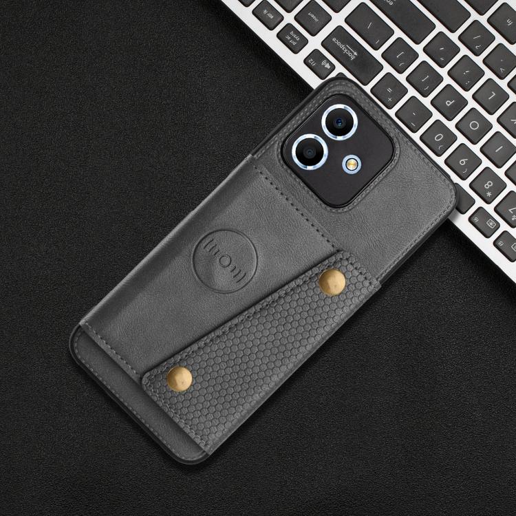 For Honor X6c 4G Double Buckle Card Slots Magnetic Phone Case