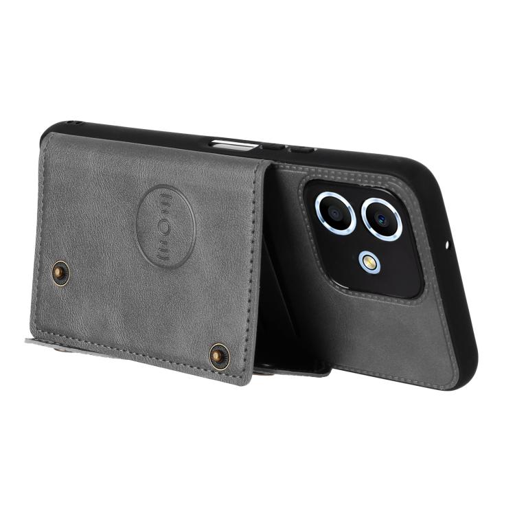 For Honor X6c 4G Double Buckle Card Slots Magnetic Phone Case