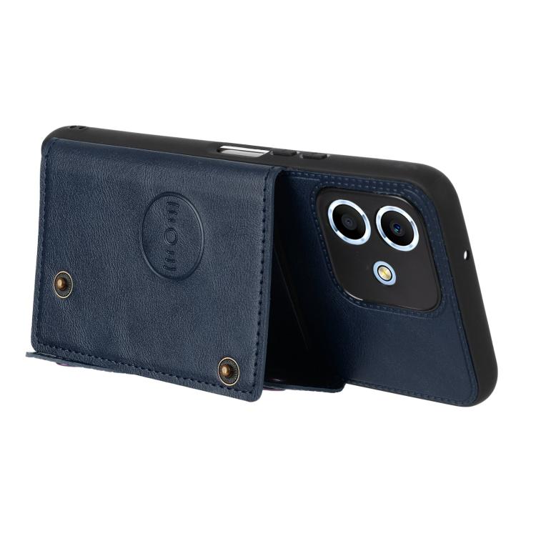 For Honor X6c 4G Double Buckle Card Slots Magnetic Phone Case