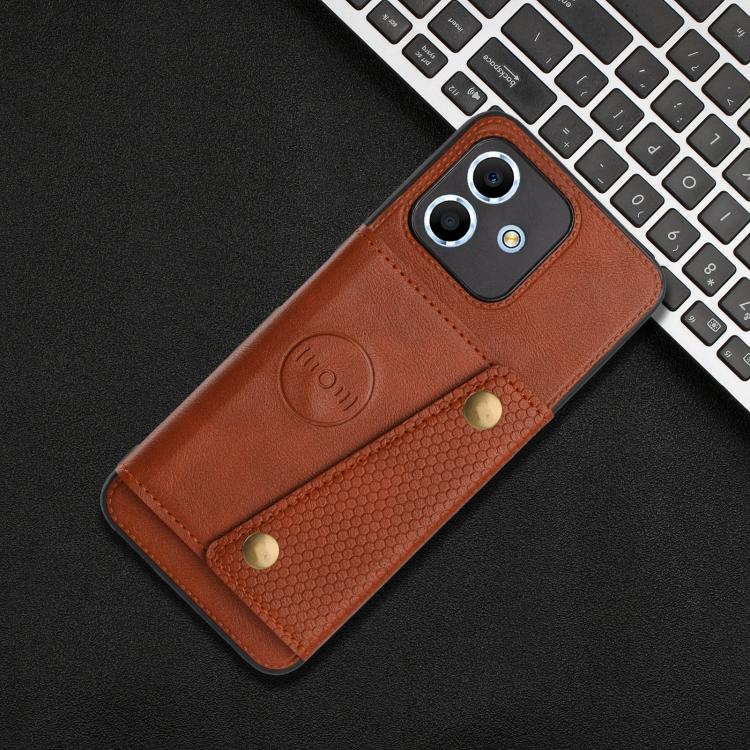 For Honor X6c 4G Double Buckle Card Slots Magnetic Phone Case