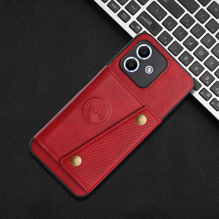 For Honor X6c 4G Double Buckle Card Slots Magnetic Phone Case