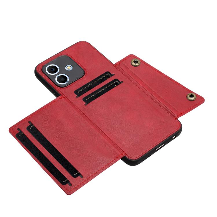 For Honor X6c 4G Double Buckle Card Slots Magnetic Phone Case