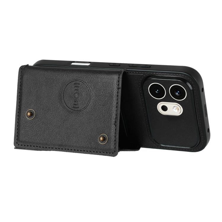 For Honor 600 5G Global Double Buckle Card Slots Magnetic Phone Case