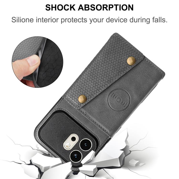 For Honor 600 5G Global Double Buckle Card Slots Magnetic Phone Case
