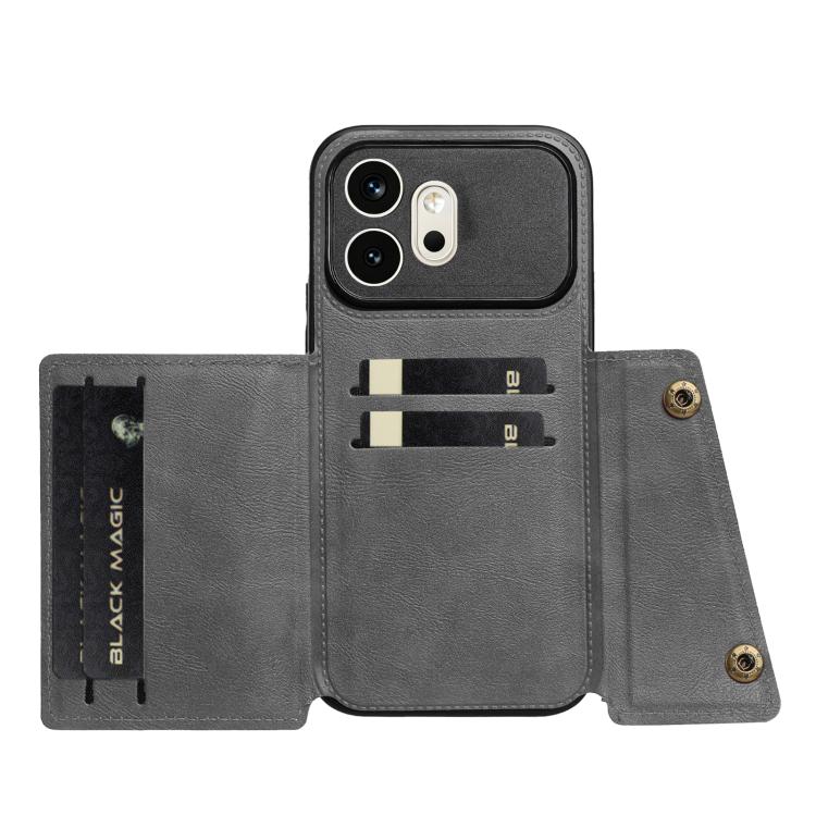 For Honor 600 5G Global Double Buckle Card Slots Magnetic Phone Case