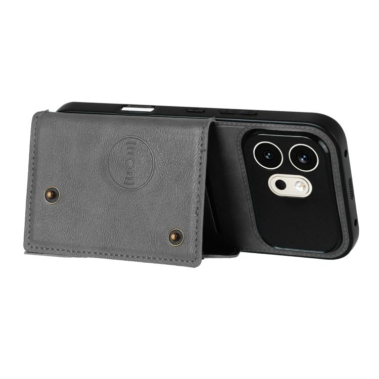 For Honor 600 5G Global Double Buckle Card Slots Magnetic Phone Case