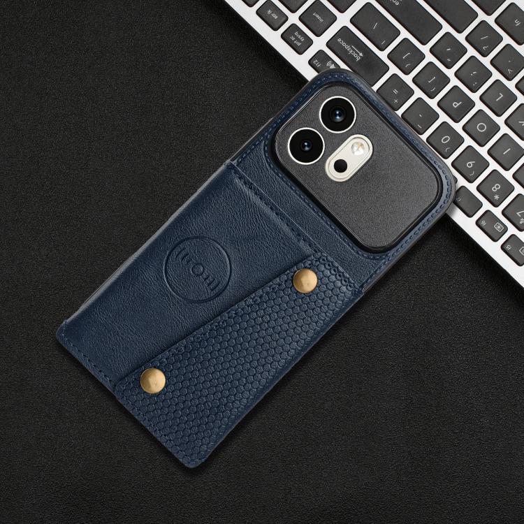 For Honor 600 5G Global Double Buckle Card Slots Magnetic Phone Case