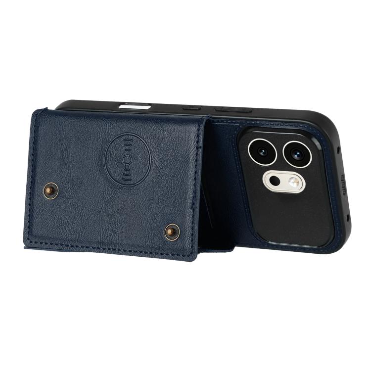 For Honor 600 5G Global Double Buckle Card Slots Magnetic Phone Case