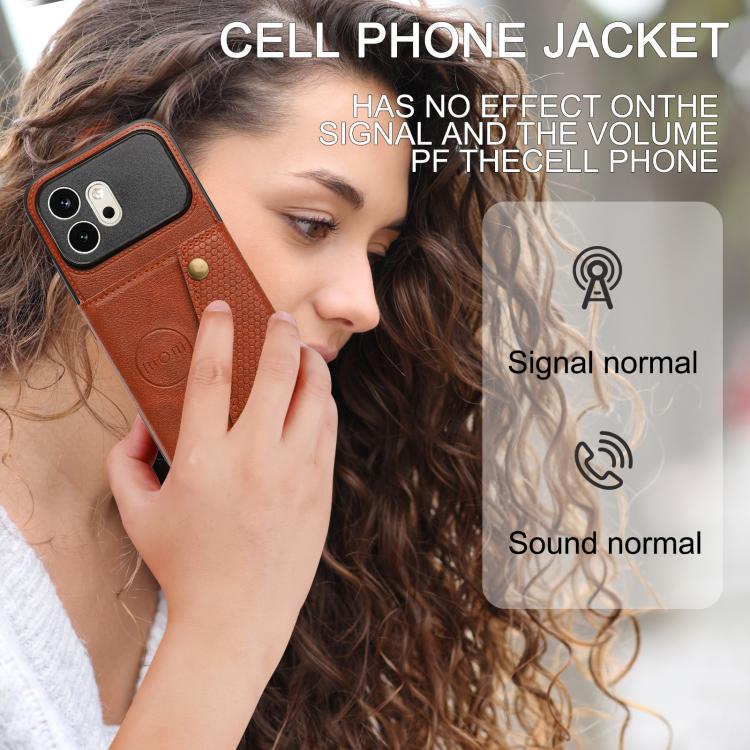For Honor 600 5G Global Double Buckle Card Slots Magnetic Phone Case