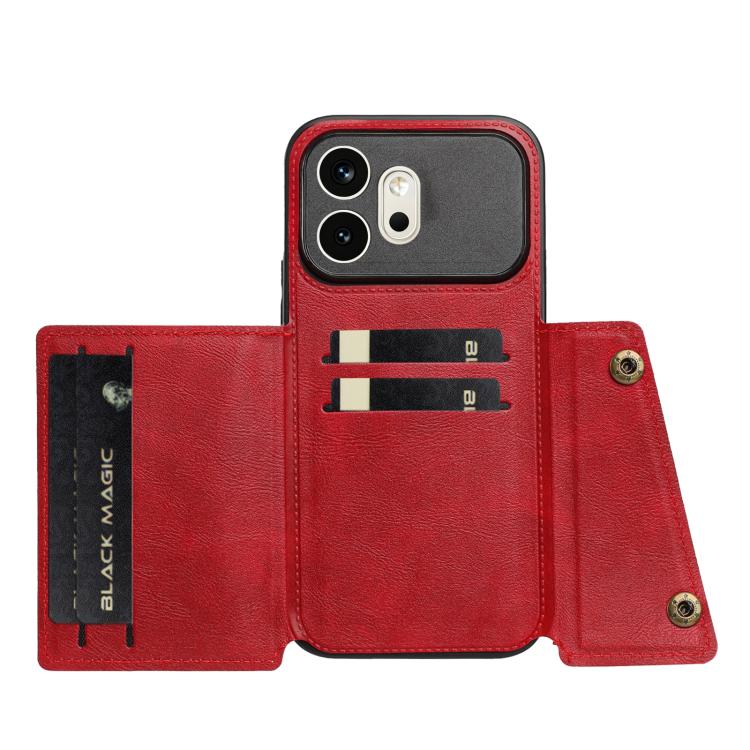 For Honor 600 5G Global Double Buckle Card Slots Magnetic Phone Case
