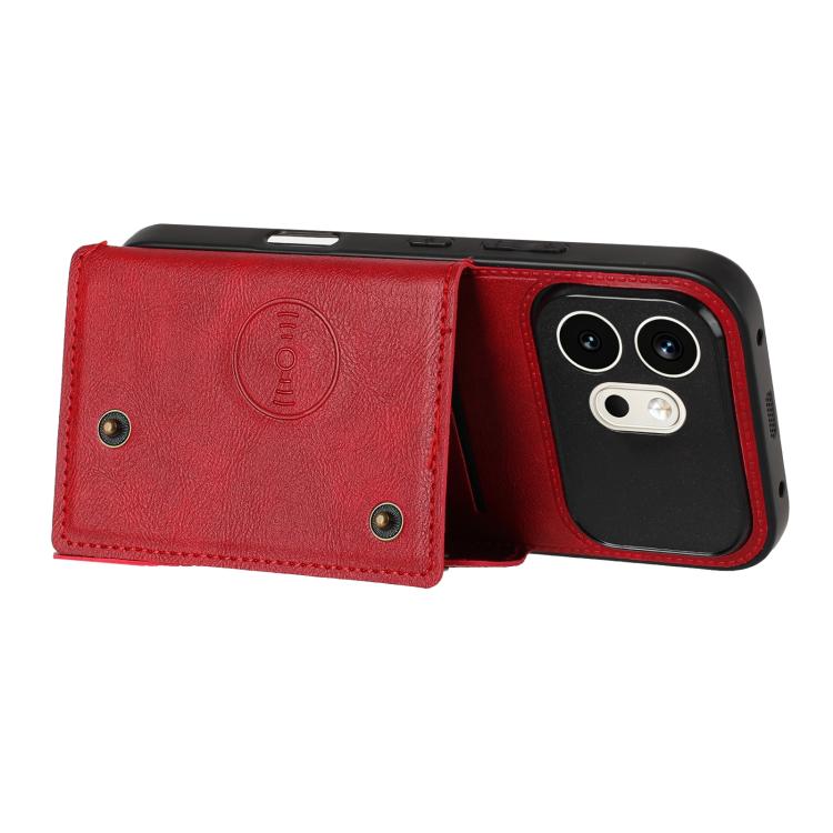 For Honor 600 5G Global Double Buckle Card Slots Magnetic Phone Case