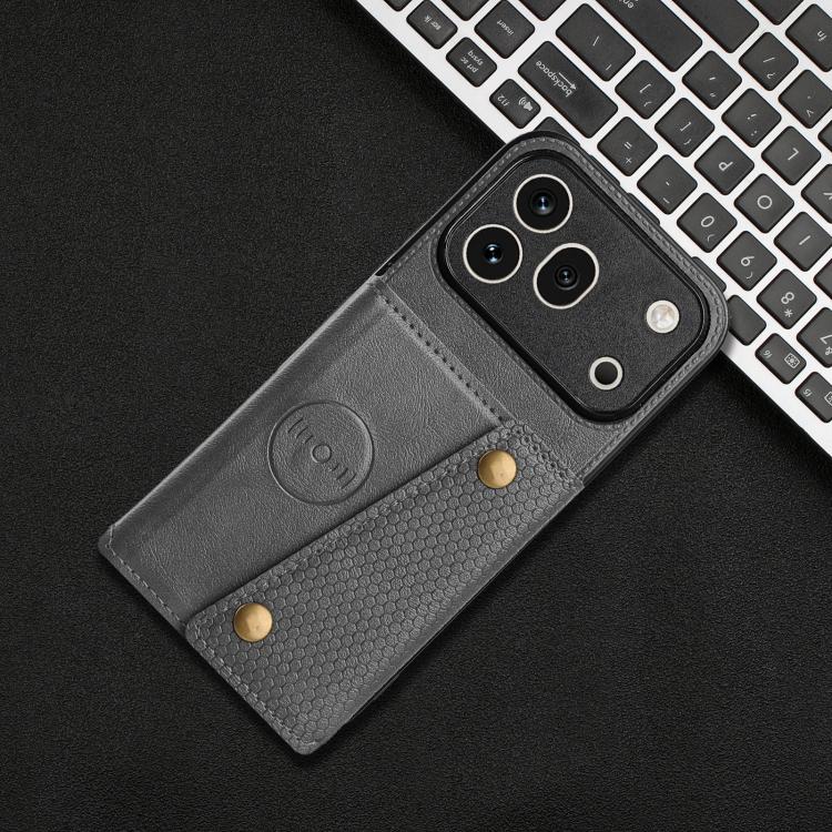 For Honor 600 Pro 5G Global Double Buckle Card Slots Magnetic Phone Case