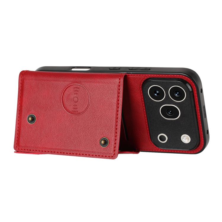 For Honor 600 Pro 5G Global Double Buckle Card Slots Magnetic Phone Case