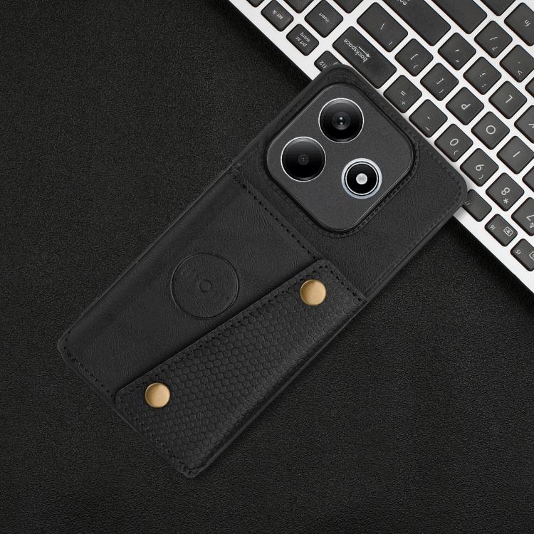 For Honor 600 Lite 5G Global Double Buckle Card Slots Magnetic Phone Case