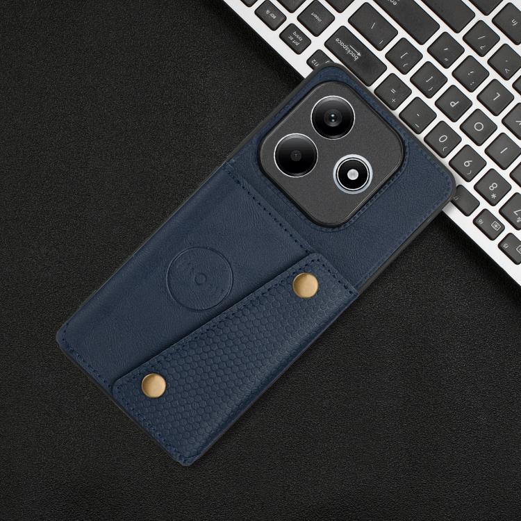 For Honor 600 Lite 5G Global Double Buckle Card Slots Magnetic Phone Case