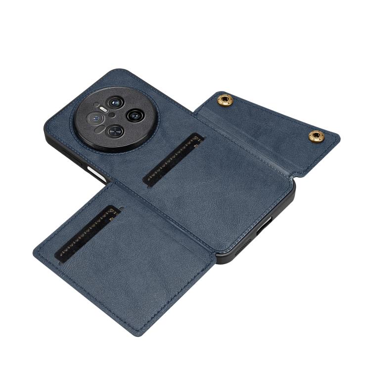 For Huawei Mate 70 Double Buckle Card Slots Magnetic Phone Case