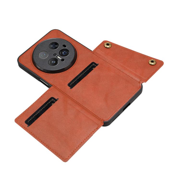 For Huawei Mate 70 Pro / 70 Pro+ Double Buckle Card Slots Magnetic Phone Case