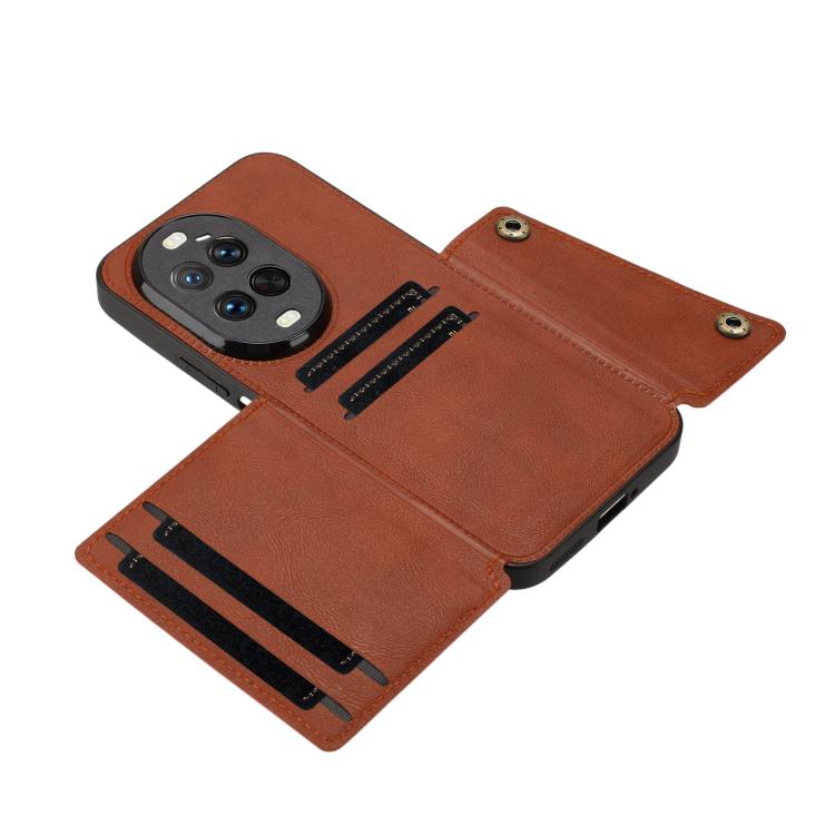 For Huawei nova 14 Ultra Double Buckle Card Slots Magnetic Phone Case