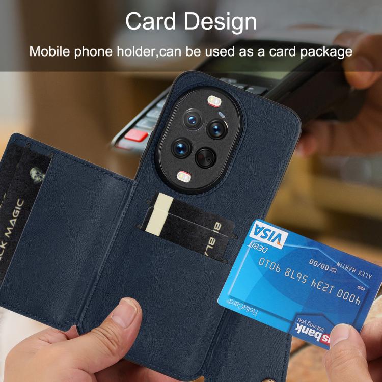 For Huawei nova 14 Ultra Double Buckle Card Slots Magnetic Phone Case