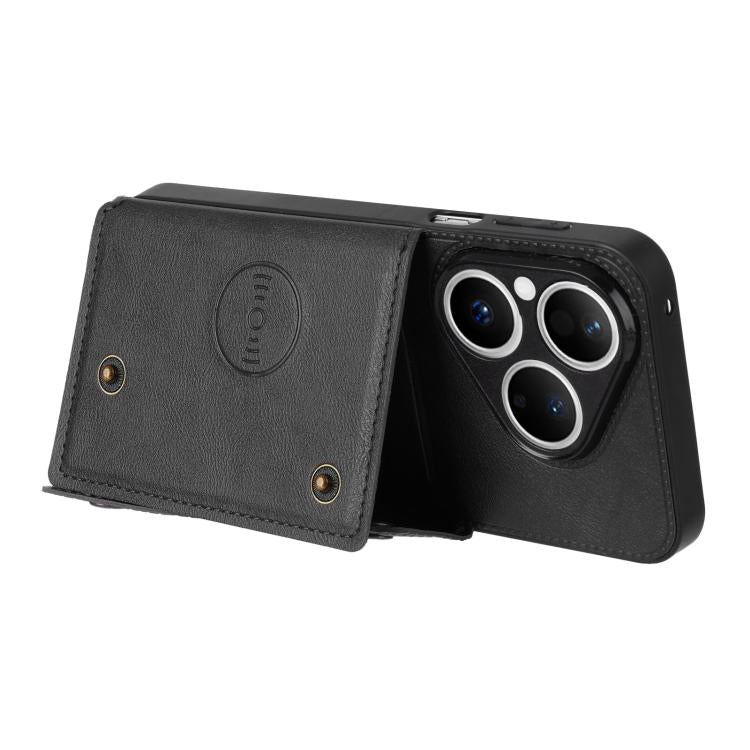 For Huawei Pura 80 Pro / 80 Pro+ Double Buckle Card Slots Magnetic Phone Case