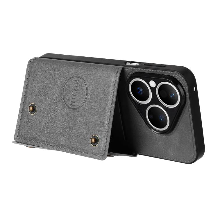 For Huawei Pura 80 Pro / 80 Pro+ Double Buckle Card Slots Magnetic Phone Case
