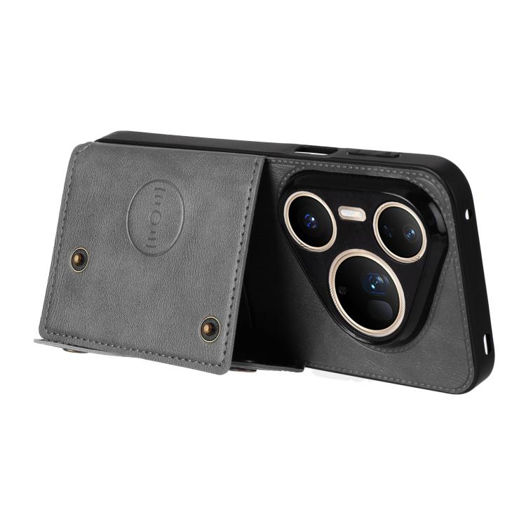 For Huawei Pura 80 Ultra Double Buckle Card Slots Magnetic Phone Case