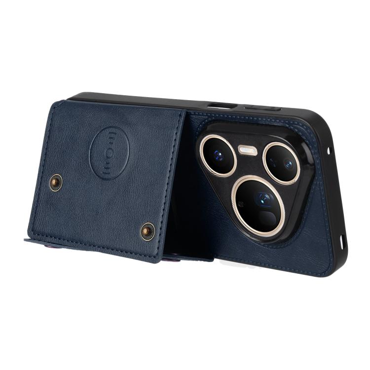 For Huawei Pura 80 Ultra Double Buckle Card Slots Magnetic Phone Case