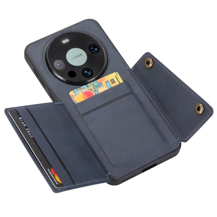 For Huawei Mate 80 Double Buckle Card Slots Magnetic Phone Case