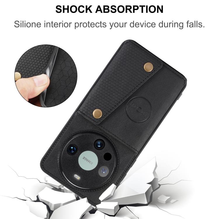 For Huawei Mate 80 Double Buckle Card Slots Magnetic Phone Case