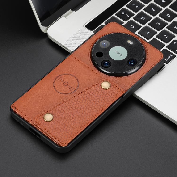 For Huawei Mate 80 Double Buckle Card Slots Magnetic Phone Case
