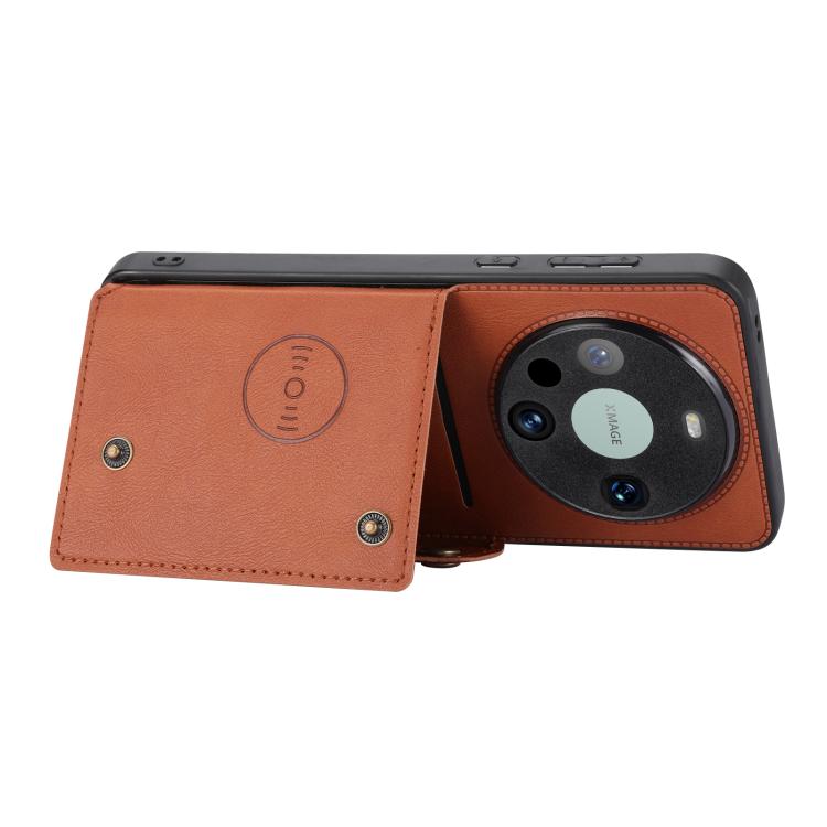 For Huawei Mate 80 Double Buckle Card Slots Magnetic Phone Case