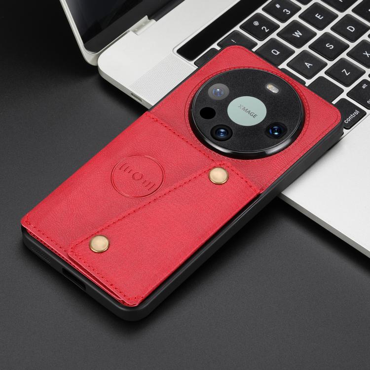 For Huawei Mate 80 Double Buckle Card Slots Magnetic Phone Case