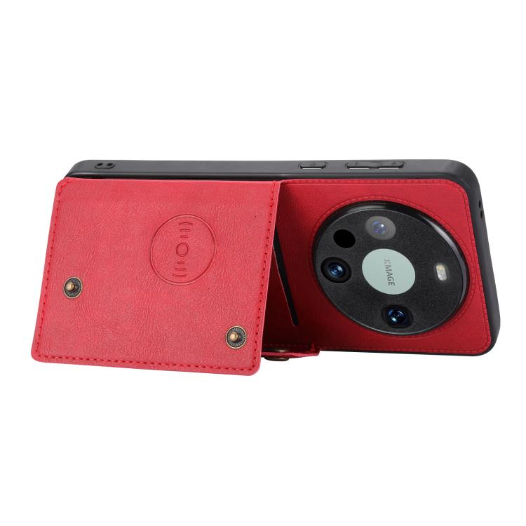 For Huawei Mate 80 Double Buckle Card Slots Magnetic Phone Case