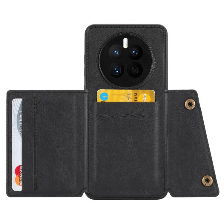 For Huawei Mate 80 Pro Max Double Buckle Card Slots Magnetic Phone Case