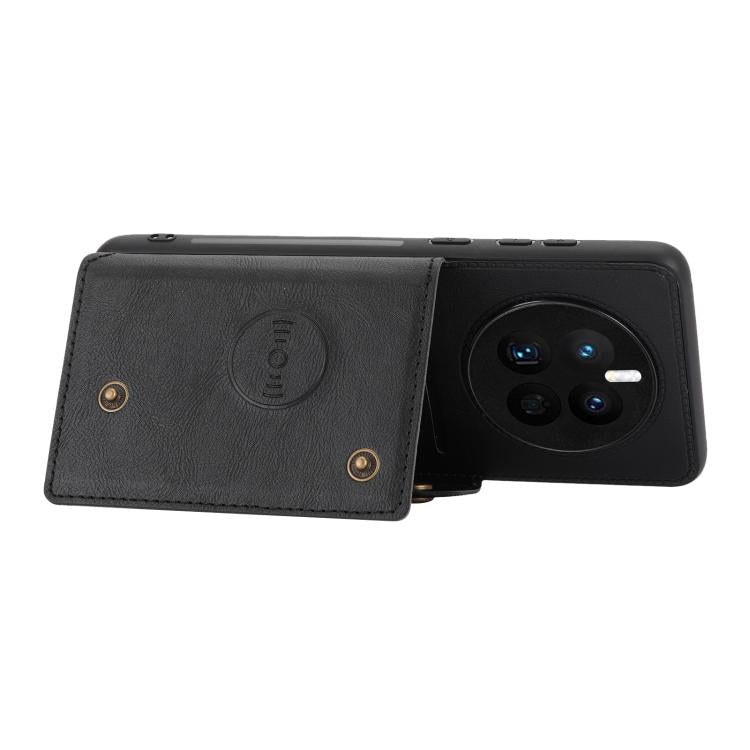 For Huawei Mate 80 Pro Max Double Buckle Card Slots Magnetic Phone Case