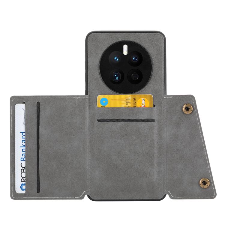 For Huawei Mate 80 Pro Max Double Buckle Card Slots Magnetic Phone Case
