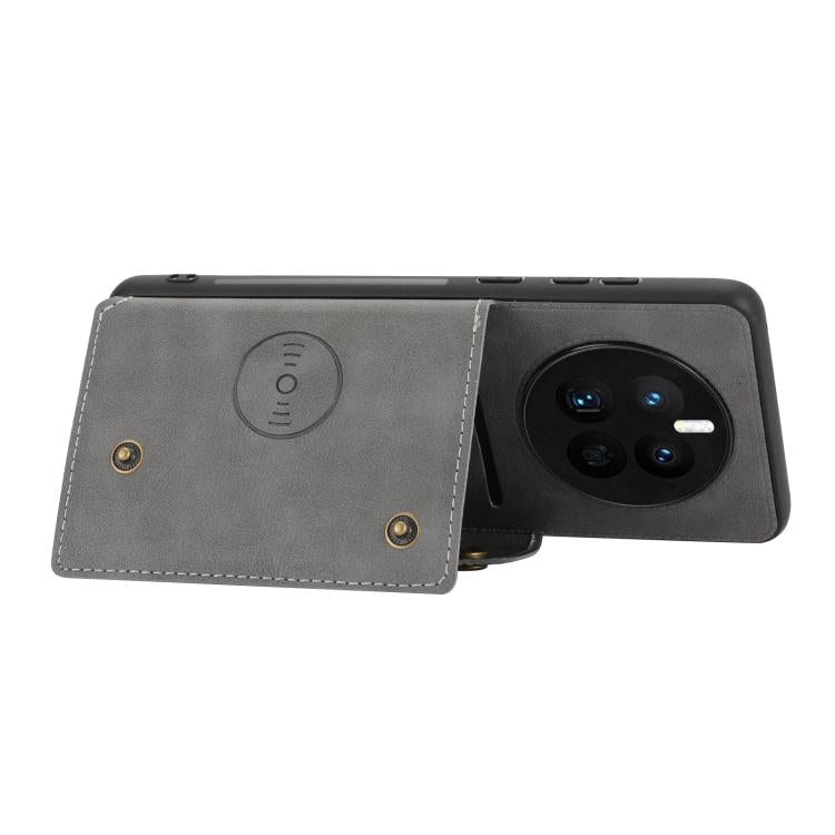 For Huawei Mate 80 Pro Max Double Buckle Card Slots Magnetic Phone Case