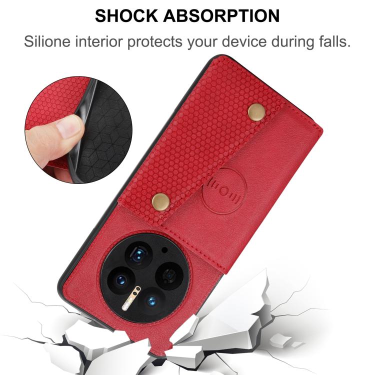 For Huawei Mate 80 Pro Max Double Buckle Card Slots Magnetic Phone Case