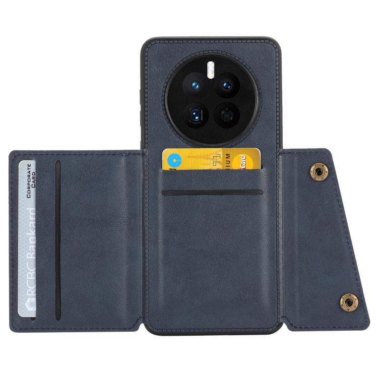 For Huawei Mate 80 Pro Max Double Buckle Card Slots Magnetic Phone Case