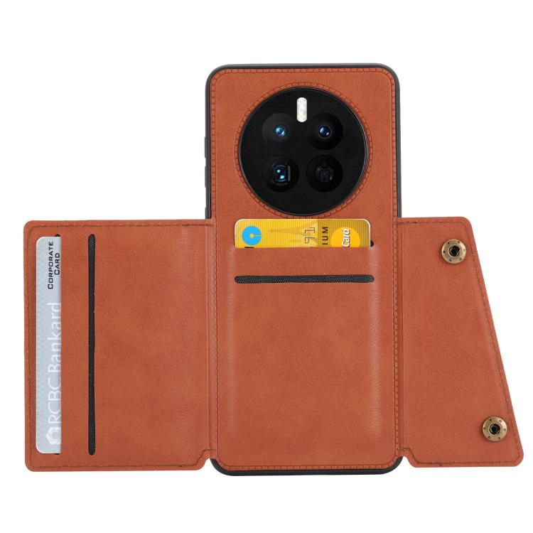 For Huawei Mate 80 Pro Max Double Buckle Card Slots Magnetic Phone Case
