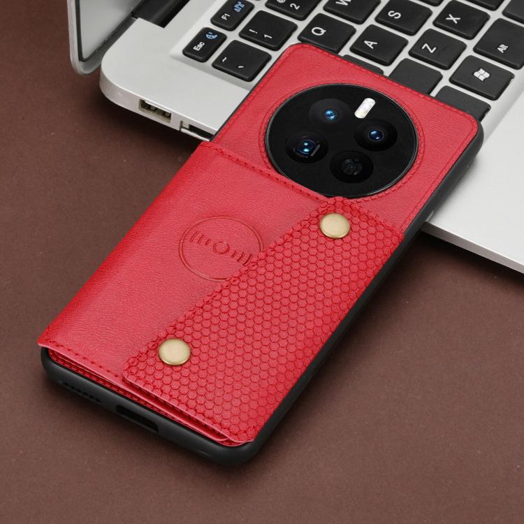 For Huawei Mate 80 Pro Max Double Buckle Card Slots Magnetic Phone Case