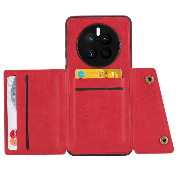 For Huawei Mate 80 Pro Max Double Buckle Card Slots Magnetic Phone Case